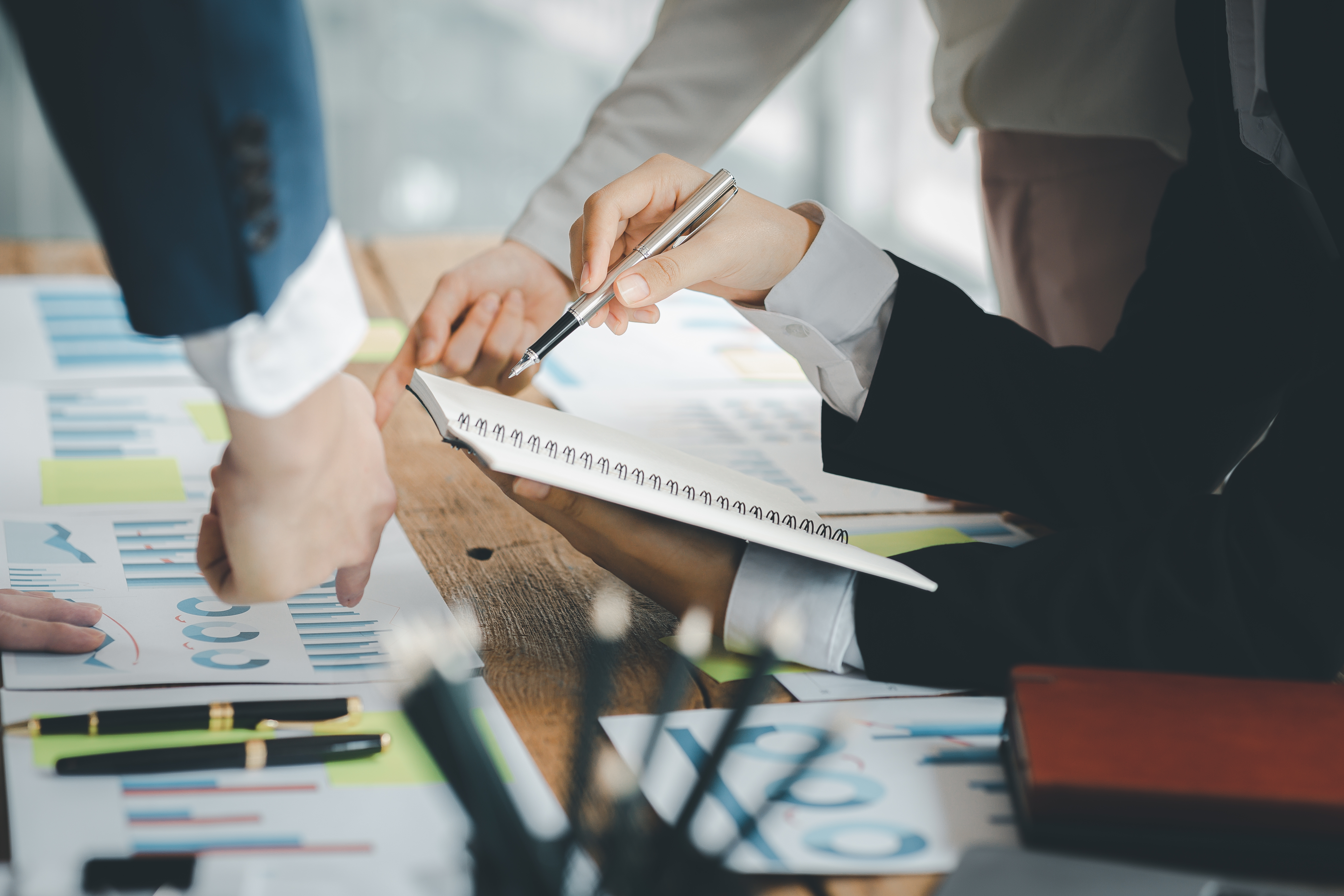 Attorney outlining legal strategy